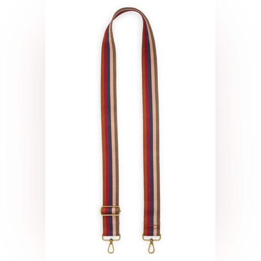 Madewell The Crossbody Bag Strap: Rainbow Striped Webbing Edition